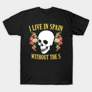 I Live in Spain Floral Vintage T-Shirt